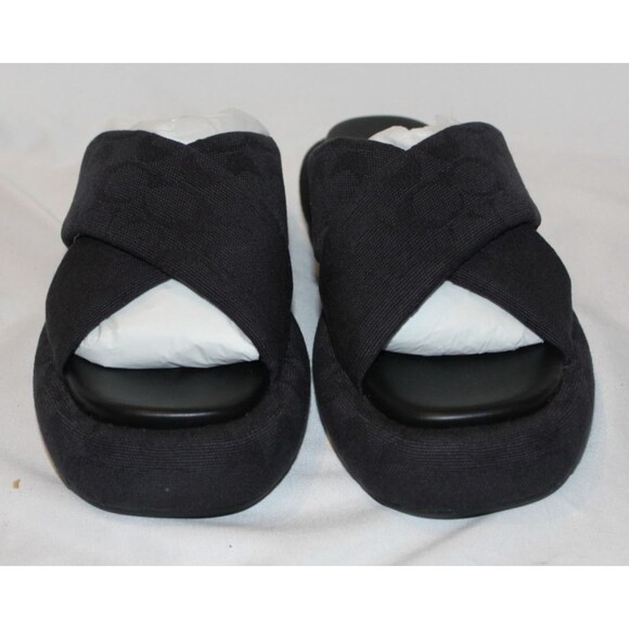 Coach Women's Penelope Signature C Platform Sandals Black Sz NIB $195 - Picture 5 of 8